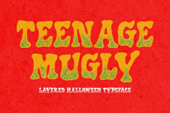 Teenage Mugly: A Layered Halloween Font