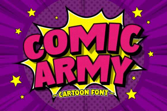 Unlock Bold Creativity with Comic Army: The Joyful Display Font for Impactful Design